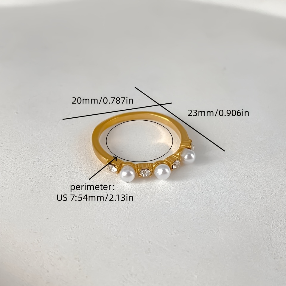 Women's Korean Trendy Luxury Pearl Statement Ring